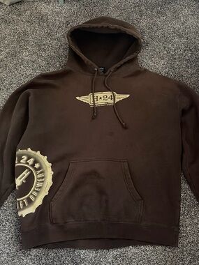Vintage Brown Hooded Sweatshirt Brewery